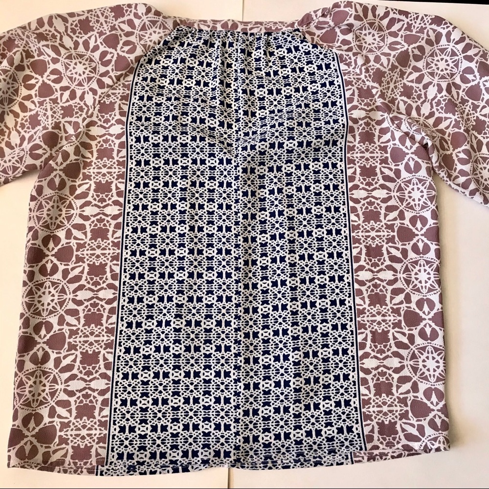 Lovestitch 3/4 sleeve tassel tie blouse - Picture 6 of 8